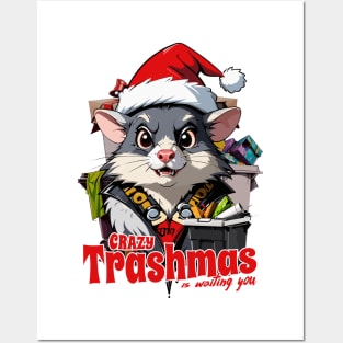 Crazy trashmas is waiting you, Rat, Christmas Posters and Art